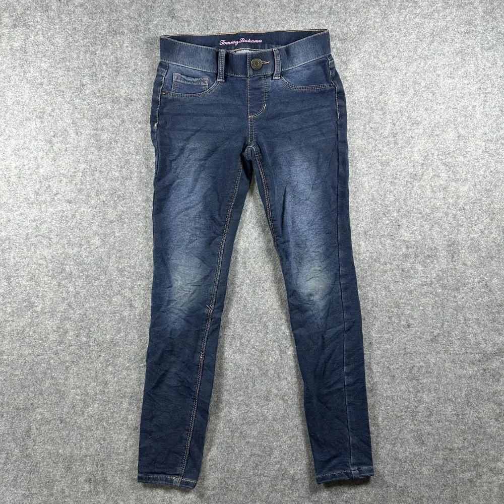 Tommy Bahama Denim Leggings Size 8 Blue Faded Stretch‎ Jeggings